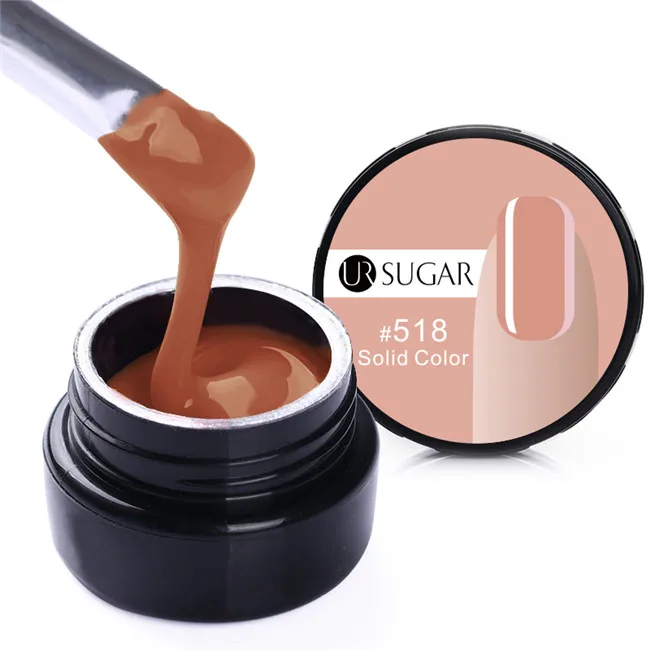Color 18 UR SUGAR полупрозрачное наращивание ногтей УФ Гелевые Типсы для ногтей Удлинительный клей для нейл-арта строительный УФ-гель лак праймер для ногтей лак Gel7ml - Цвет: Color 18