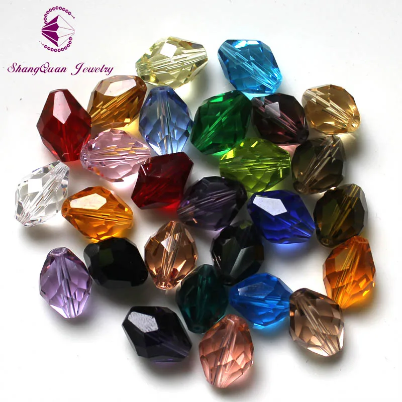 Хит продаж новинка Длинные бусины из хрустального стекла в форме ромба 13x10 мм