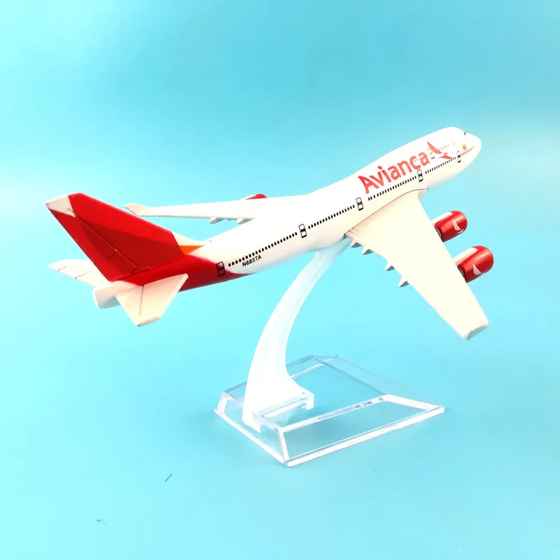 Авиакомпания boeing 747 air avianca модель самолета Модель моделирование 16 см сплав Рождественская игрушка, подарок для детей