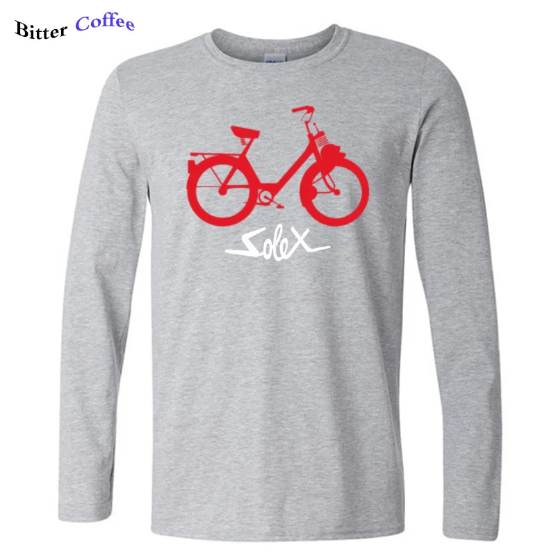 4 Осенняя мужская футболка Velo Solex Homme Youngtimer винтажная велосолекс Cyclo Мужская футболка с принтом и круглым вырезом футболки - Цвет: 4