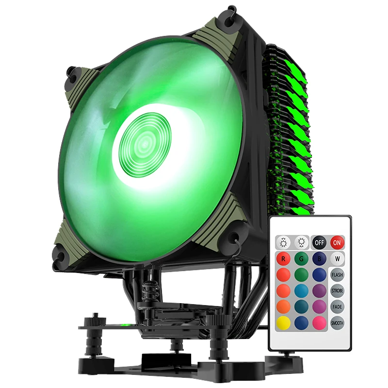 Aigo ледяной K4 процессорный кулер TDP 300W 4 теплопроводов холодильник 4pin PWM RGB 120mm вентилятор радиатора для LGA 2011/1151/1155/1156/775/1366/AM2+/AM3+/AM4