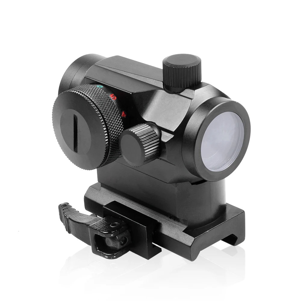 Мини 1X24 Rifescope боковая иллюминация снайперская Красная Зеленая точка зрения с быстросъемным красным точечным креплением для охоты Airgun
