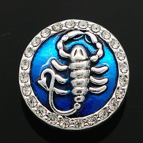 Hot sale beauty elegant Oil Rhinestone shell/Sea horse/dolphin 18MM snap buttons fit bracelet jewelry wholesale KZ2070 | Украшения и