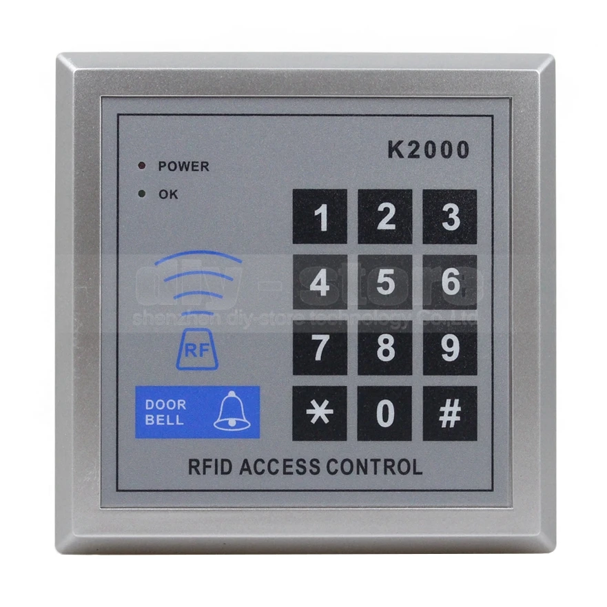 DIYSECUR 125 кГц RFID считыватель система контроля доступа полный комплект+ Электрический ударный дверной замок+ блок питания
