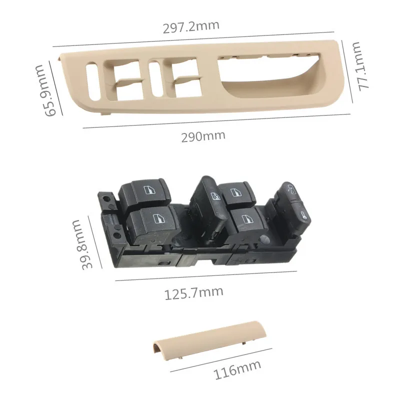 3 шт. переключатель панель отделка рамка ручка окна для VW Passat Jetta Golf|switch panel|window master