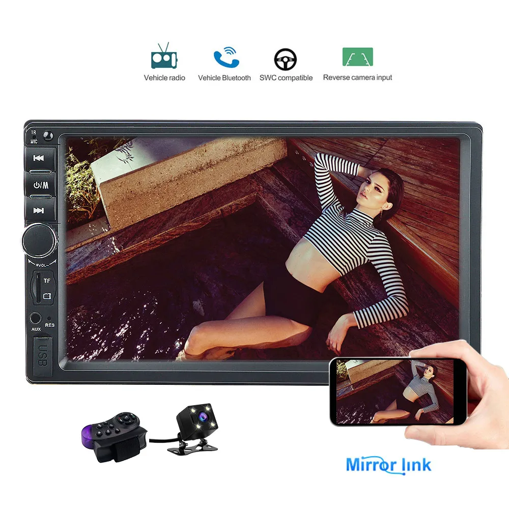 Multimidia 2 Din Автомобильный MP5 плеер Automotivo 7018B 7 &quotHD сенсорный экран Авто Аудио Стерео