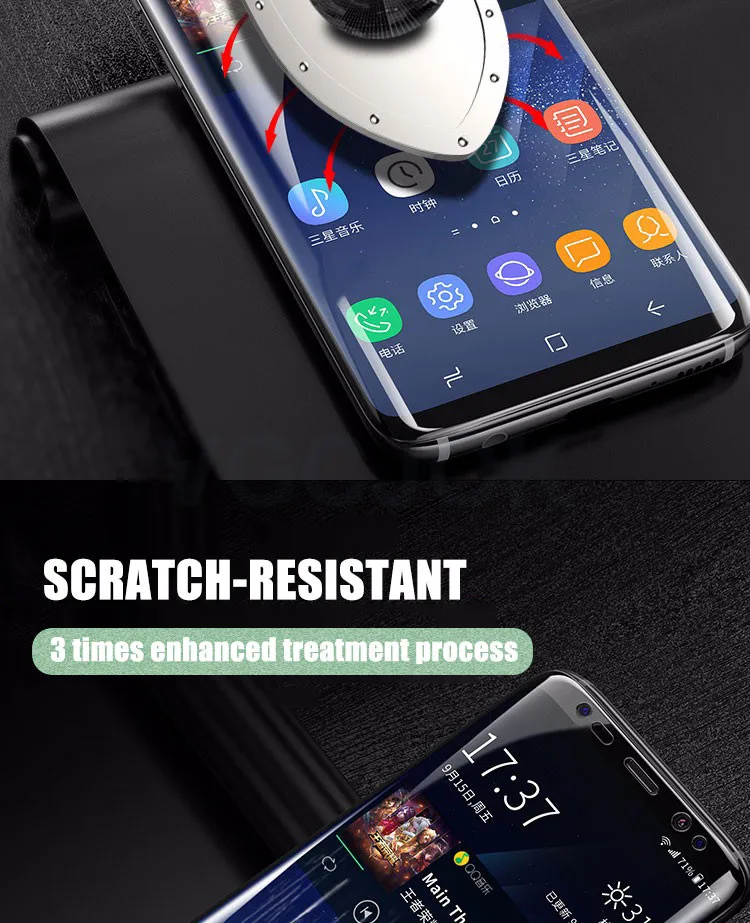 Защитная пленка для экрана для samsung Galaxy S9 S8 Plus S7 Edge Note 8 9 Защитная пленка для экрана samsung A6 A8 Plus мягкая пленка полное покрытие
