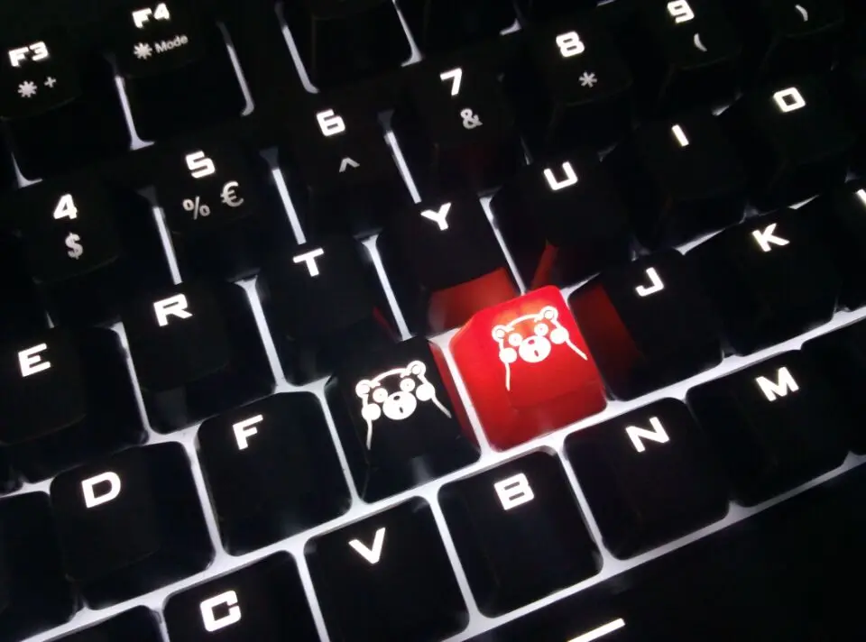 2 шт. подсветка OSU колпачки для вишневых переключателей Механическая игровая клавиатура красный черный желтый цвет сердце подсветка Keycap - Цвет: 2 pcs keycaps 4