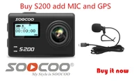 soocoo s200 action camera ultra hd 4k ntk96660 imx078 with wifi gryo voice control external mic gps 2 45 touch lcd