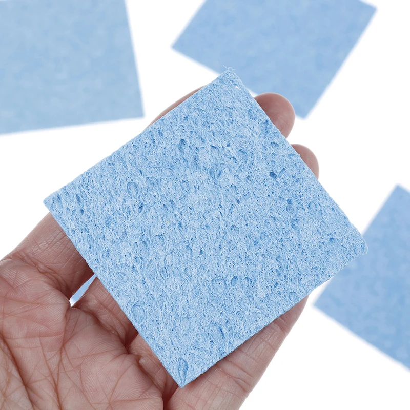 5pcs/lot 6cm*6cm Soldering Iron Solder Tip Welding Cleaning Sponge Pads Hand Tool Color Random | Инструменты