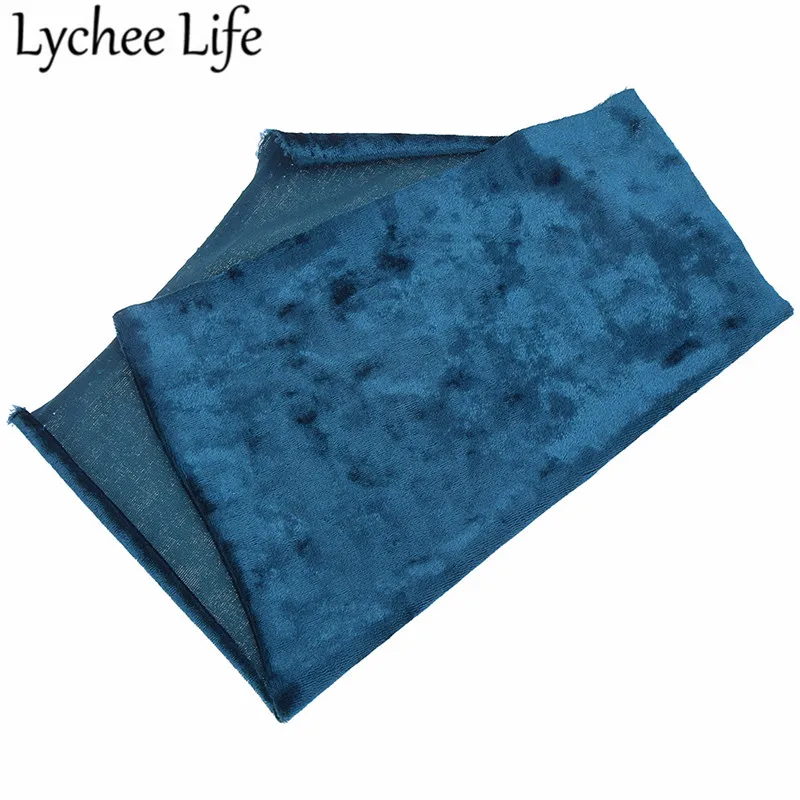 Lychee Life A4 полиэстер спандекс бархатная ткань 29x21 см цветная гибкая DIY Швейные