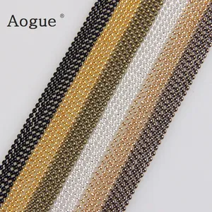 Металлические Шариковые бусины 5 млот 1,5 мм, цепочки 7 цветов, железные цепочки Kettingen для изготовления украшений сделай сам оптом