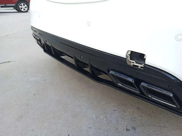 4 выхода PP задний диффузор с выхлопными наконечниками для Benz W205 C180 C200 C250 C300 C350 C43 AMG