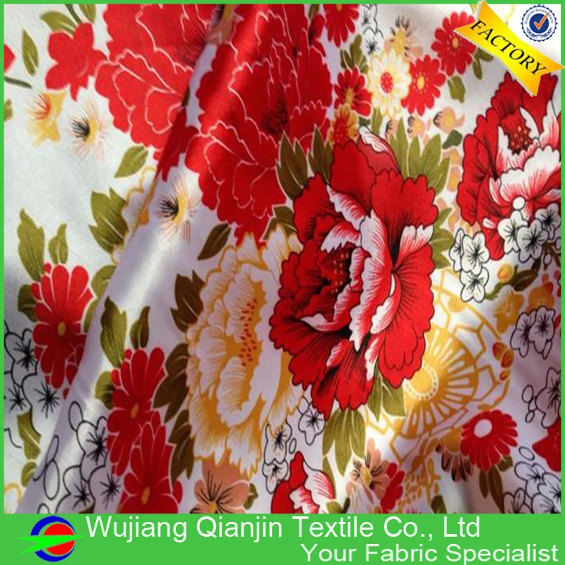 

New Arrival High Quality Polyester Spandex Stretch Rose Floral Fabric