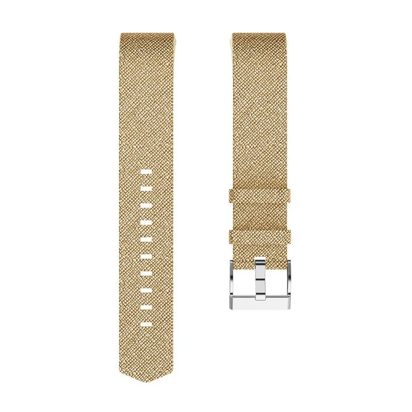 Gold Кожаный ремешок для часов для браслета Fitbit Charge 2 смарт-аксессуары для Fitbit Charge2 браслет ремешок для часов на замену ремешок для часов - Цвет ремешка: Gold