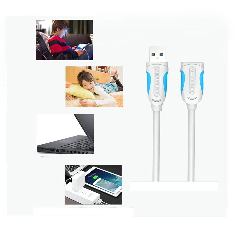 Vention высокое Скорость USB 3,0 Удлинительный Кабель USB 3,0 мужского и женского пола удлинитель Дата-кабель, шнур синхронизации адаптер