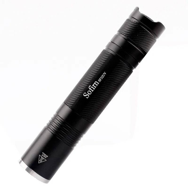 Sofirn SF32UV 18650 вспышка светильник Ультрафиолетовый фонарь Nichia 365 нм лучшая УФ лампа проверка банкнот флуоресцентный агент обнаружения