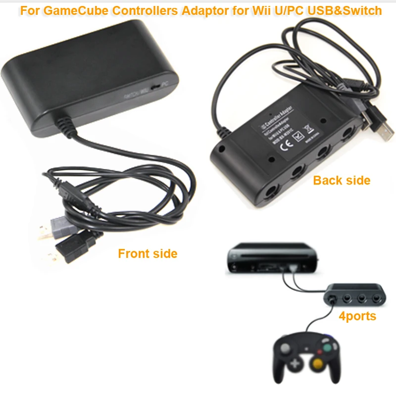 4 порта для контроллера GameCube адаптер конвертер NS Nintendo WiiU/PC USB Switch игровой