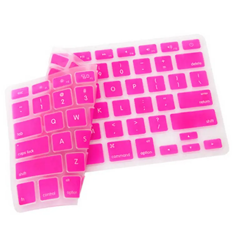 Rose red Новое силиконовое покрытие для клавиатуры для Macbook Pro/Air Mac Retina 1" 15" 1" b38 - Цвет: Rose red