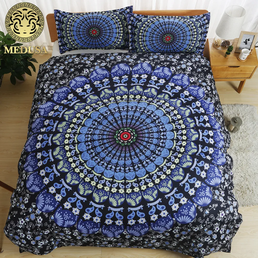 Медуза бохо мандала король королева полный пододеяльник двойной набор хит