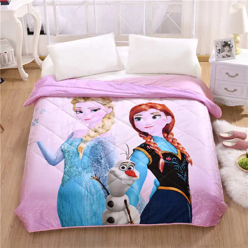 Disney frozen princess покрывало для девочки 150*200 см 200*230 летнее тонкое одеяло