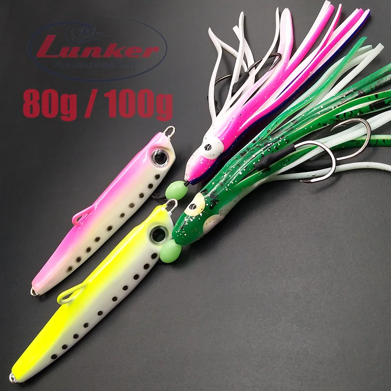Lunker Inchiku 80 г 100 металлическая джиг юбка-Осьминог Япония kingfish snapper kahawai grouper медленно