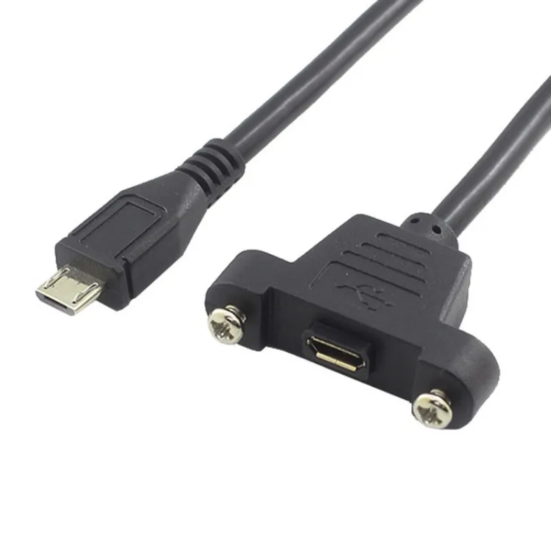 Микро USB 5Pin папа к гнезду панель расширения тип крепления кабель с винтами 50 см |