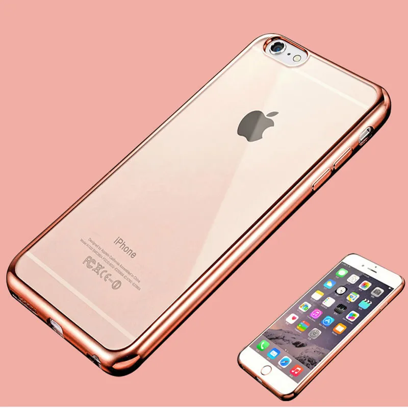 Ультра тонкий Покрытие Кристалл Прозрачный чехол для iPhone 6 S плюс 5 5S SE крышка Капа