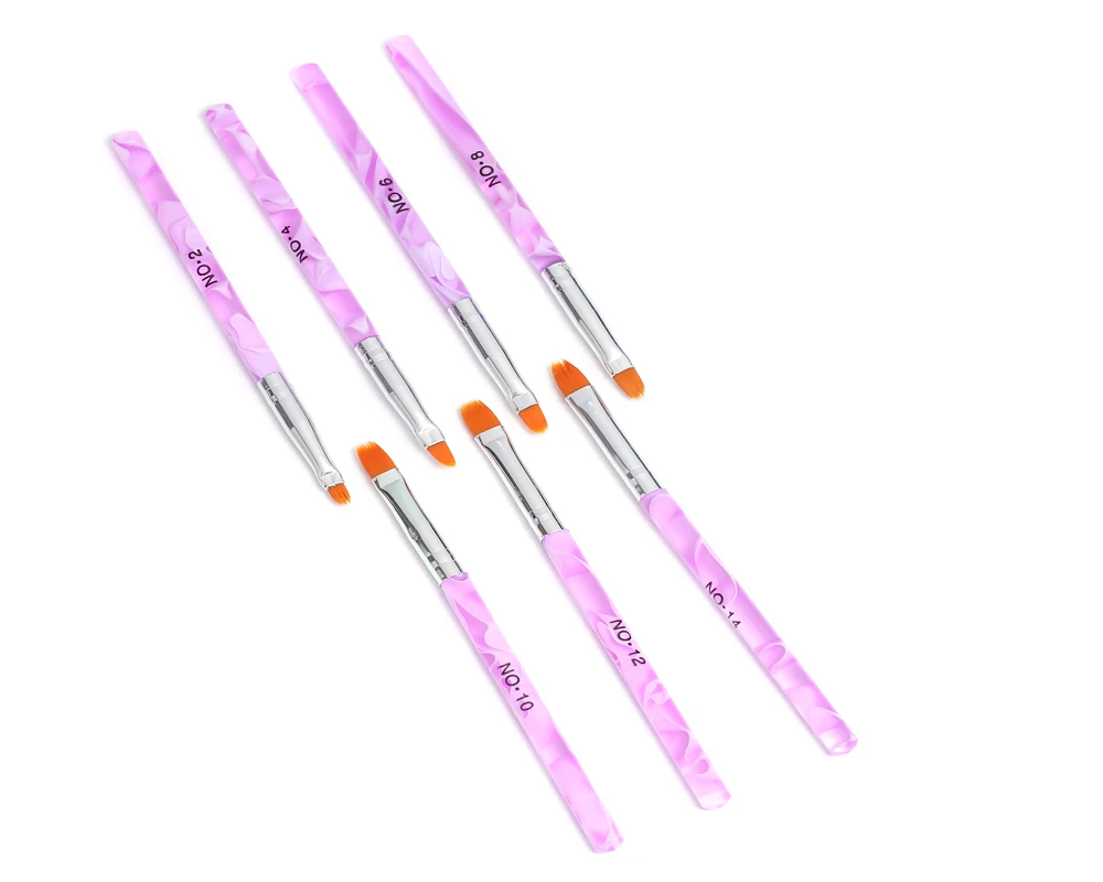 7 шт./компл. Новое поступление профессиональная кисть для дизайна ногтей ручка