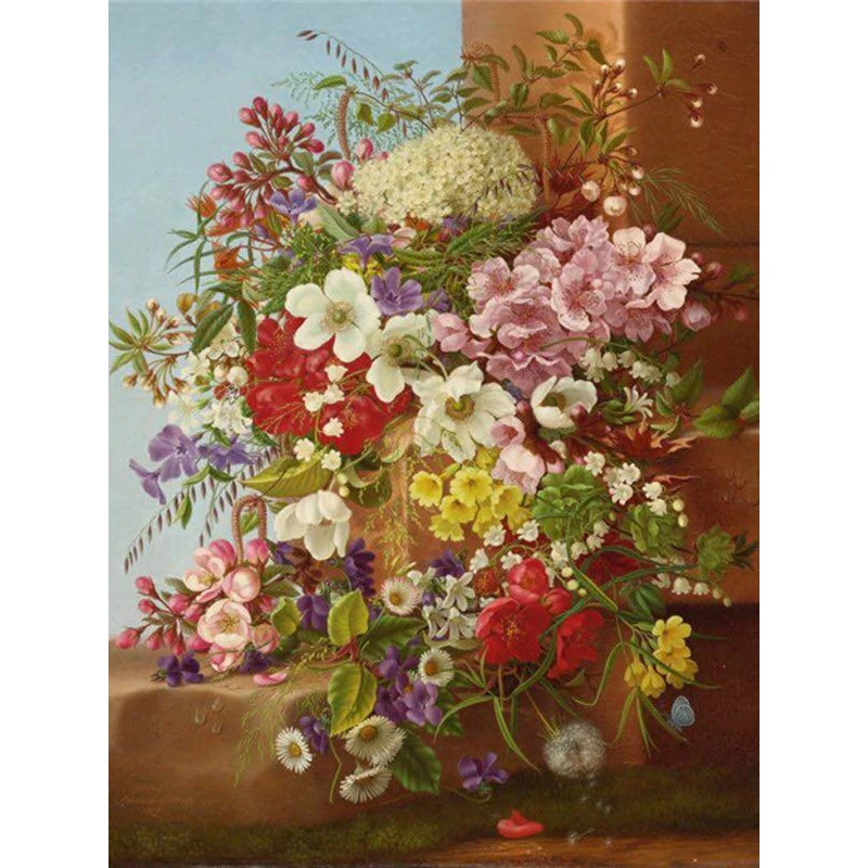 

YIKEE decorative canvas oil painting by numbers,by numbers paintings FLOWER