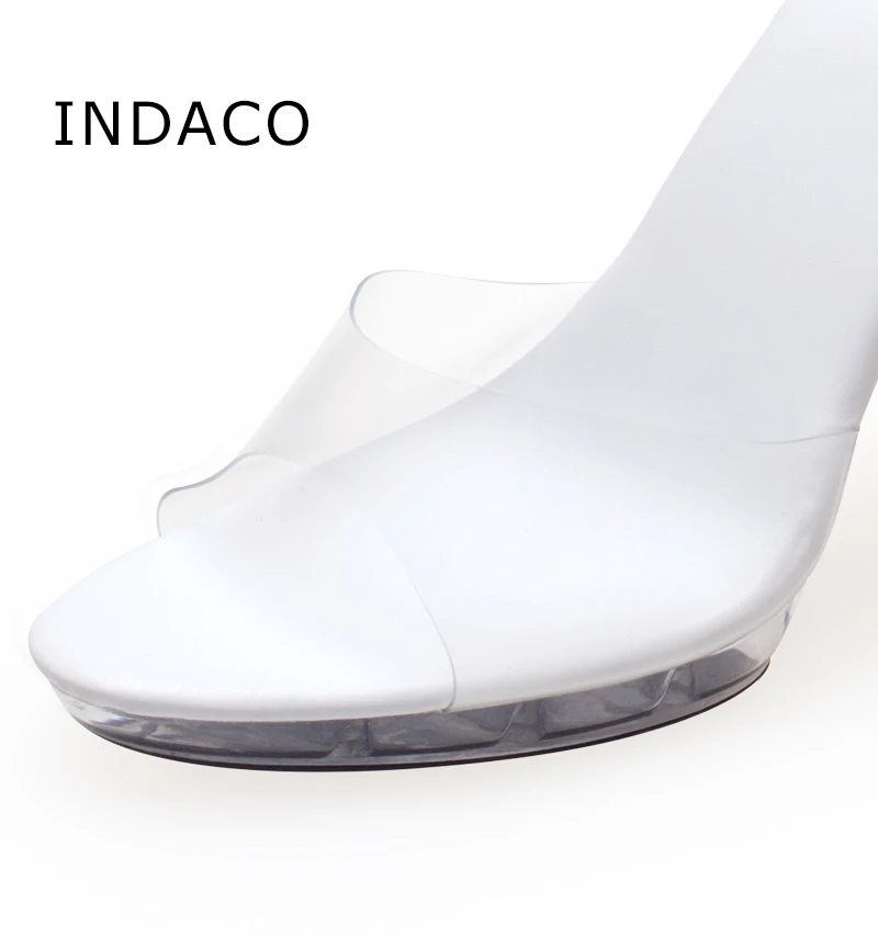 туфли женские на каблуке прозрачный босоножки платформе 12cm INDACO|sandals platform|heel