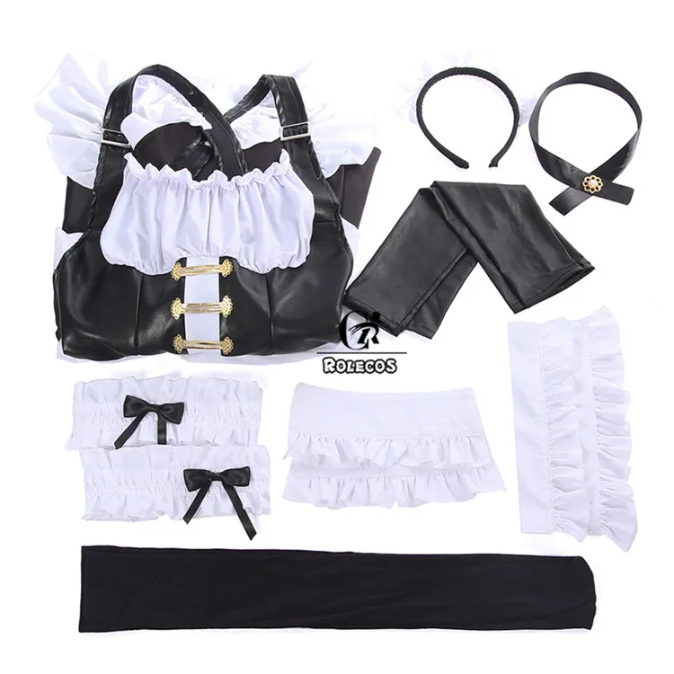 ROLECOS игра Fate Grand Order Косплей Костюм Tamamo no Mae косплей костюм одежда горничной с головной убор для женщин Косплей Костюм