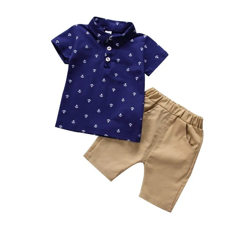 Baby Boys Clothes Summer Clothing Sets 2pcs For Set Roupas Bebe Gentleman Style Polo Shirt +Pants | Детская одежда и обувь