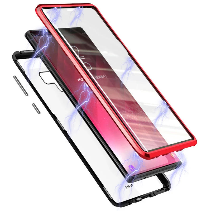 360 Полный чехол для samsung Galaxy S8 Plus S8Plus S9 Note 9 8 магнитный металлический бампер закаленное стекло чехол для samsung S8 чехол