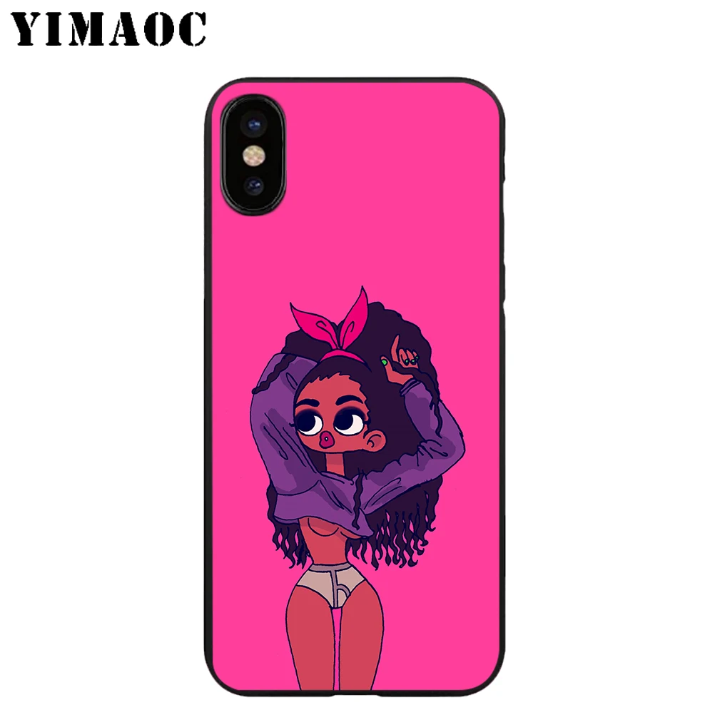 YIMAOC Melanin Girl Rants Мягкий ТПУ Черный силиконовый чехол для iPhone X или 10 8 7 6S Plus 5 5S SE Xr Xs Max