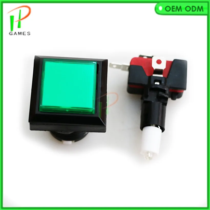 2 шт./лот 33*33 мм квадратная светодиодная подсветка Кнопка грива Jamma аксессуары для