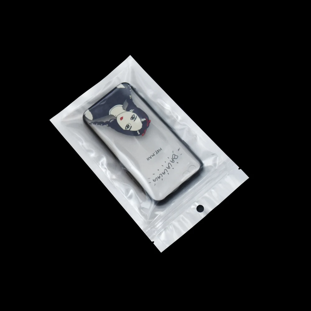 200 шт./лот прозрачный/белый закрывающийся полиэтиленовый пакет