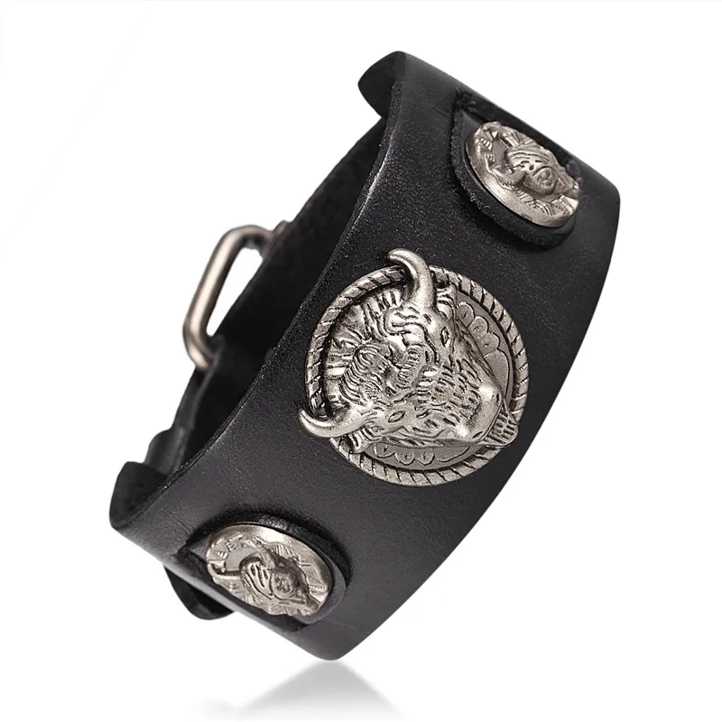 Мужские и женские браслеты из натуральной кожи в стиле ретро|bracelet male|bracelet hommeride to