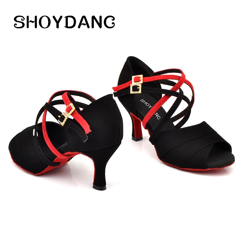Сандалии SHOUDANC женские для латиноамериканских танцев вечерняя Обувь сальсы