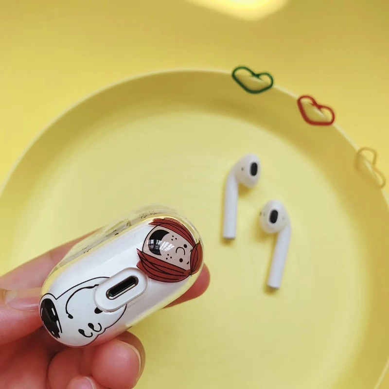 Для AirPods Pro мультфильм Charlie Peanuts собака Bluetooth гарнитура наушники Прозрачный жесткий чехол для AirPods 1 2 3 Крышка для наушников