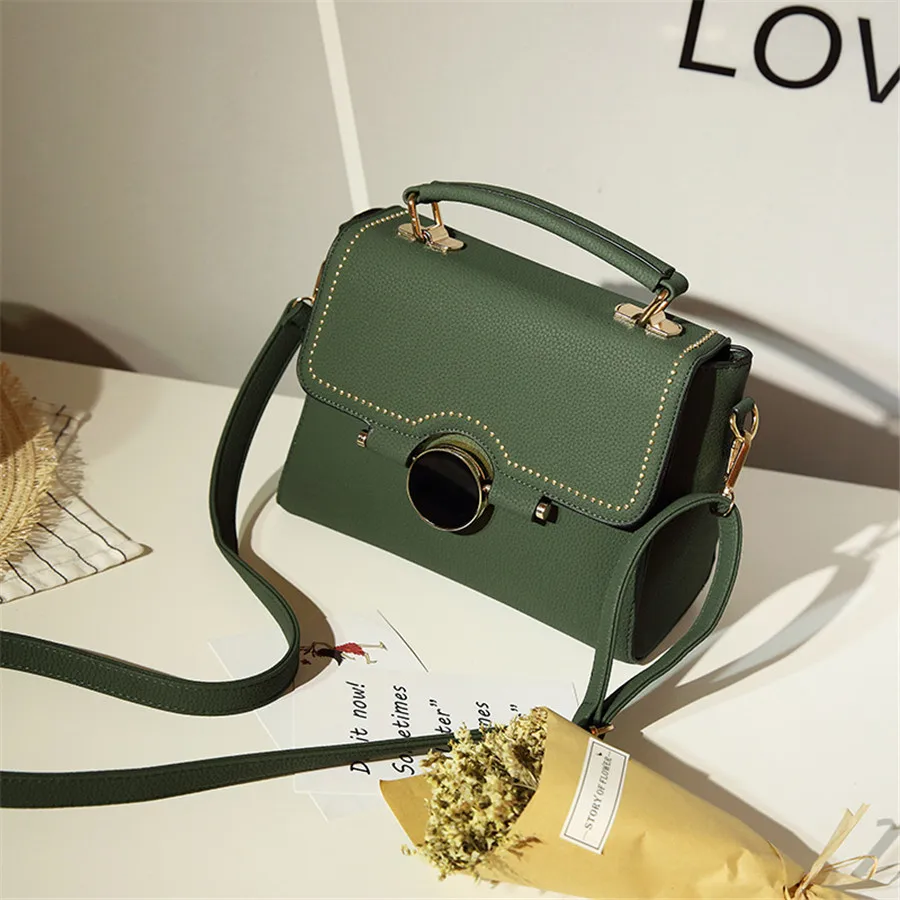 Новый Женщины Сумка Случайные ИСКУССТВЕННАЯ Кожа Сумки Женские Средний На Ремне