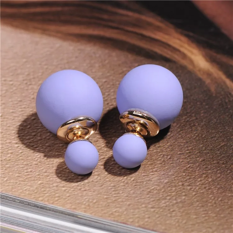 Новинка 2017 высококачественные Двухсторонние серьги гвоздики с жемчугом для