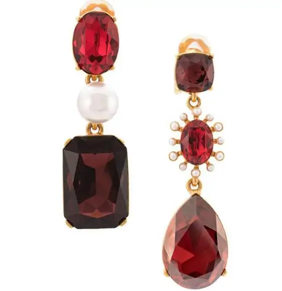 CSxjd High Quality Luxury Crystal pearl mix and match asymmetric without pierced ears ear clip | Украшения и аксессуары