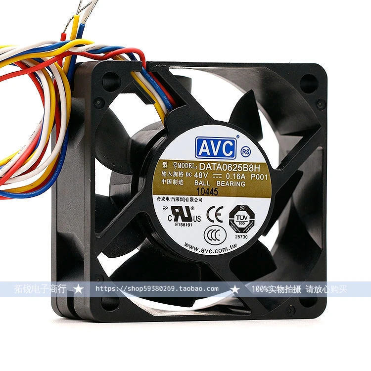 Новый оригинальный вентилятор для AVC DATA0625B8H DC48V 0 16a 60*60*25 мм 6 см | Компьютеры и офис