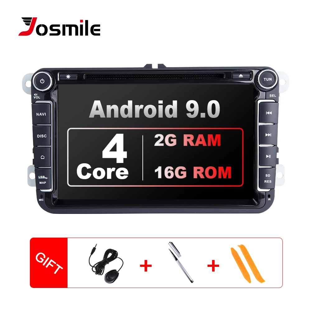 Josmlie Авторадио 2din Android 9 0 Автомобильный DVD плеер для VW Passat B6 CC Amarok Volkswagen Skoda Octavia 2 Superb
