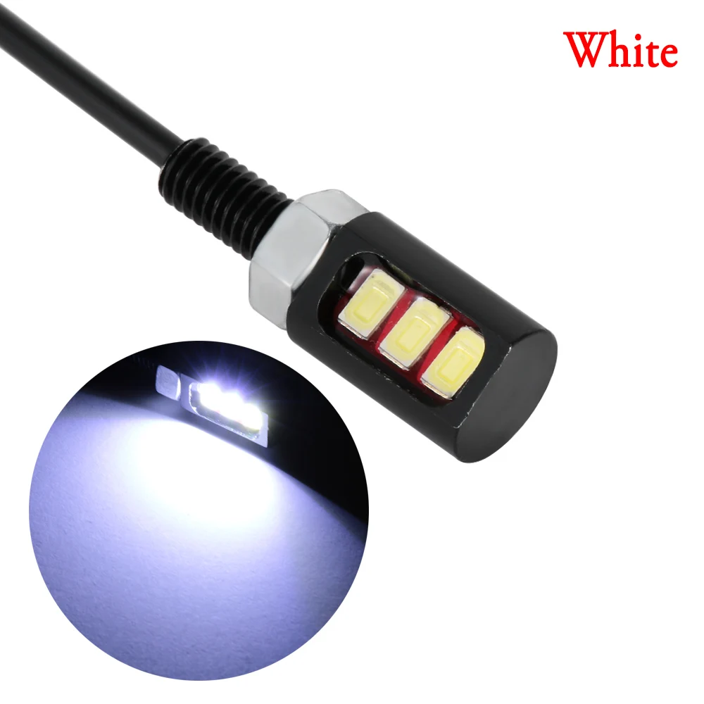 2 предмета 12V 3LED универсальный автомобиль мотоцикл номерной знак на шурупе-болте светильник лампа номерной знак светильник