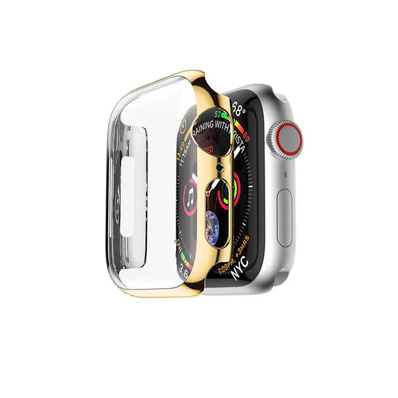 Защитный чехол из поликарбоната для Apple Watch band 40 мм 44 аксессуары смарт-часов iwatch