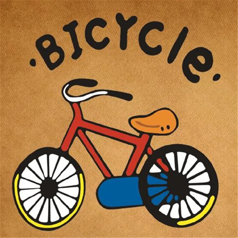 T shirt women Diy cartoon pvc patch bicycle biker patches for clothing heat transfer printing clothes stickers free shipping | Дом и сад