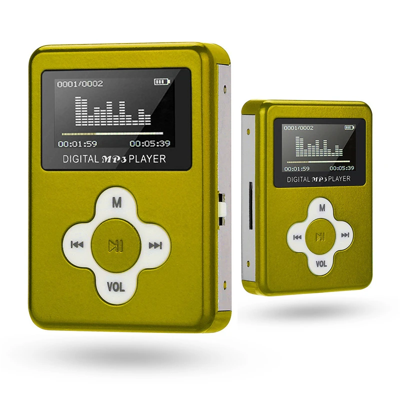 Портативный мини MP3 плеер с ЖК дисплей Экран Мини Clip Поддержка 32 ГБ Micro SD карты