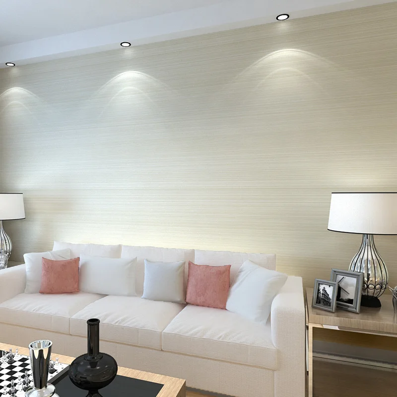 Обои из нетканого материала простые темно-серые обои в тонкую полоску для